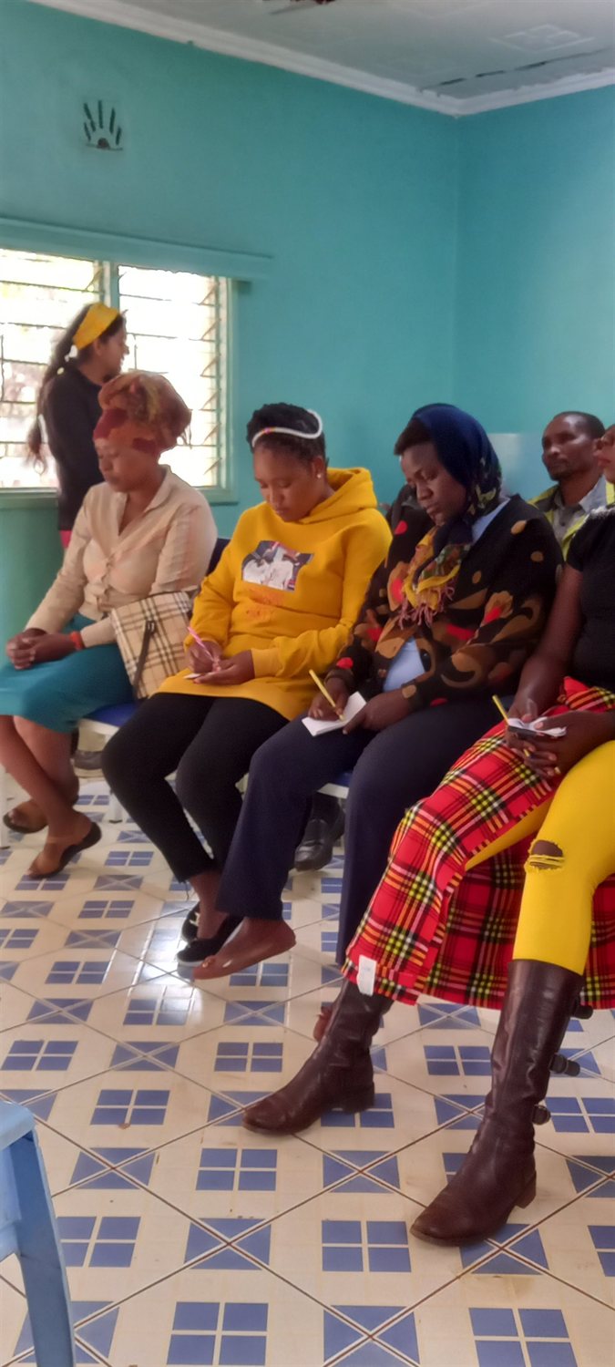 Patients being registered inside a health facility